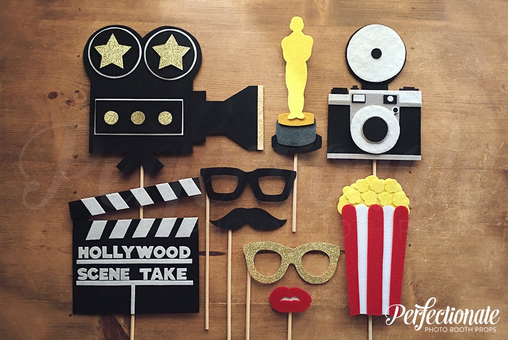 Hollywood Photo Booth Prop Set Hollywood Photo Props Set