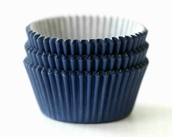 Solid Navy Blue Cupcake Liners