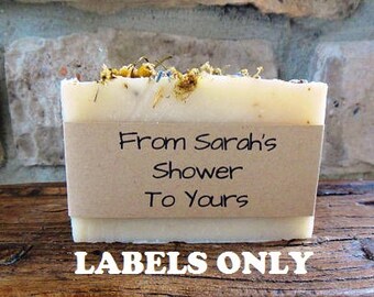 Personalized Labels, Bridal Shower, Baby Shower, Wedding Shower, Cigar Band, Soap Wrapper, Soap Wrap