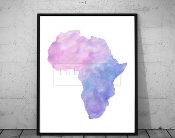 Printable Watercolor Africa
