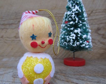 Cute Clown Christmas Tree Ornament Whimsical Circus Decoration