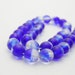 Glass Two Tone Clear and Dark Blue 6mm Round Beads-R