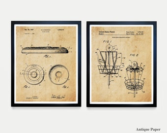 Frisbee Patent - Frisbee Golf - Disc Golf - Disc Golf Patent Art Poster - Disc Patent - Disc Art - Frisbee Poster - Frisbee Wall Art -