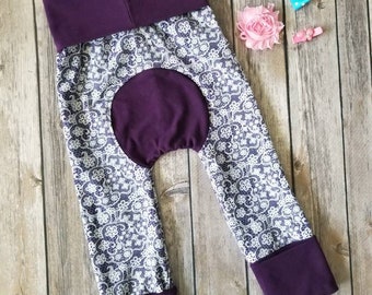 Maxaloones ~ Girls Purple Lace Grow With Me Pants ~ Toddler Lace Pants