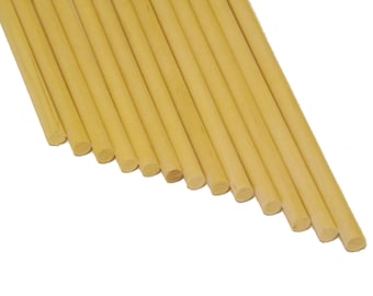 10 ct Birch Wood Dowel Rods 1/4" x 12" for Wood Crafts