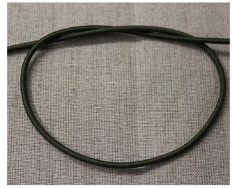 elastic-round 3 millimeter - khaki Green