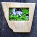 live edge wood / black wolf / lodge-cabin decor / 4 x 6 rustic picture frame / live edge frame / birthday gift / country wall hanging.