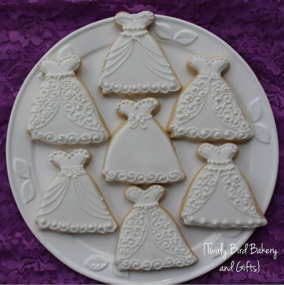 Items Similar To Wedding Dress Decorated Sugar Cookies On Etsy   Il 570xN.607386493 Mov7 