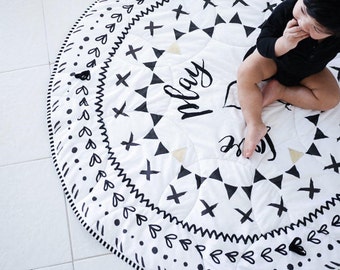 Baby playmat, Baby play mat, round, padded, boy play mat, playmat, large baby playmat, baby shower gift, baby activity mat, baby gift