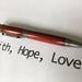 Redheart Faith Hope Love Twist Pen with Antique Pewter Fittings (Item #1013)