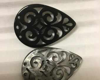 Lucite Laser Cut out Pear Shaped