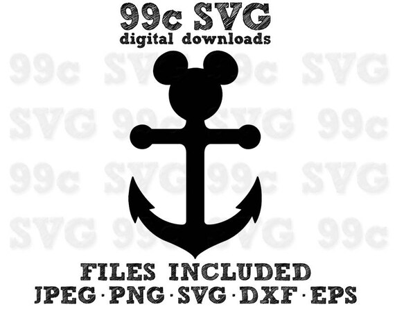 Download Mickey Mouse Anchor SVG DXF Png Vector Cut File Cricut ...