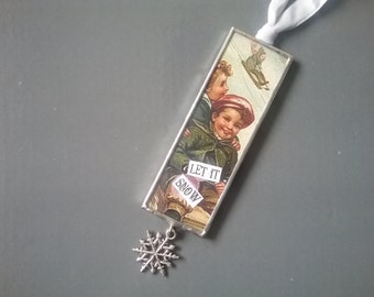 soldered Charm ""let it snow