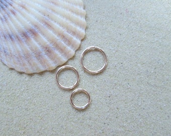 Very Tiny Gold Hoop 4mm 5mm 6mm 14K Gold Filled Cartilage Hoop, Thin Small Gold Helix Hoop 22 Gauge, Gold Tiny Endless Hoop 6mm 5mm 4mm