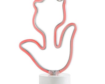 Tulip table lamp red Led 19x10x29 cm