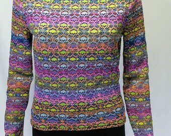 Long Sleeve Stretch Lace Top