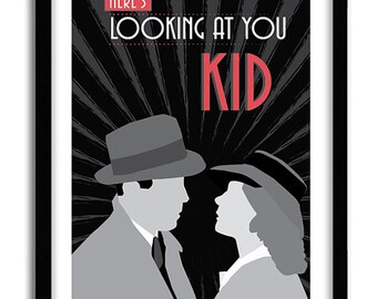 Casablanca, Classic Movie Poster, romantic print, "here's looking at you kid", Casablanca Poster, A3 Poster