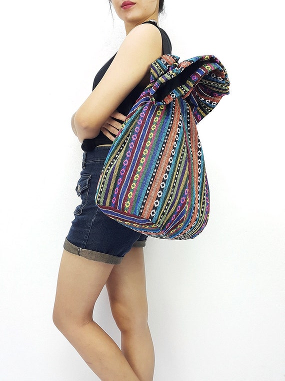 Woven Cotton Bag Single Strap Backpack Hippie Hobo Boho bag