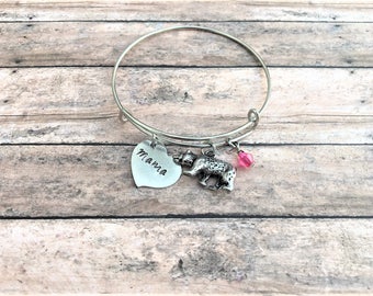 Mama Bear Bracelet - Gift for Mom - Mom Jewelry - Charm Bracelet- Mama Bear Jewelry - Gift for Her - Bear Bracelet - Hand stamped Jewelry