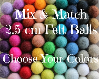 Felt Balls, Pom Poms, Felt Ball Garland, Wool Felt Balls, Felted Balls, Loose Felt Balls, Felt Ball Garland DIY, Handmade Felt Balls