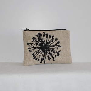 Little Zipper Pouch - Dandelion Black Denton