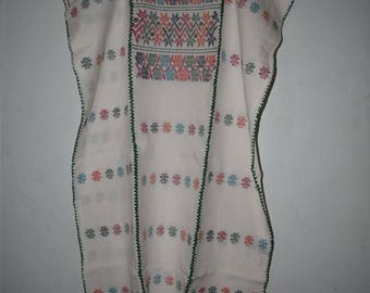 Mexican dress, huipil bordado, Oaxaca dress, hippie dress, boho long dress, long dress , folk long dress, white huipil