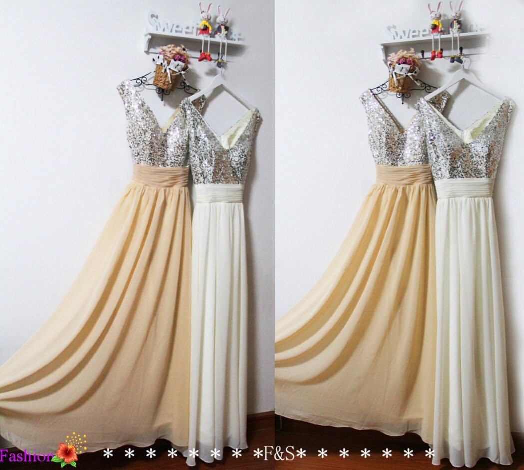 Ivory Bridesmaid Prom DressIvory Wedding DressLong Chiffon