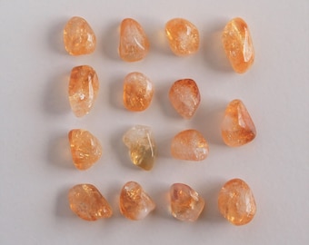 Brazilian Citrine Tumbled Gemstone - Tumbled Stone - Polished Stone, 15 pieces