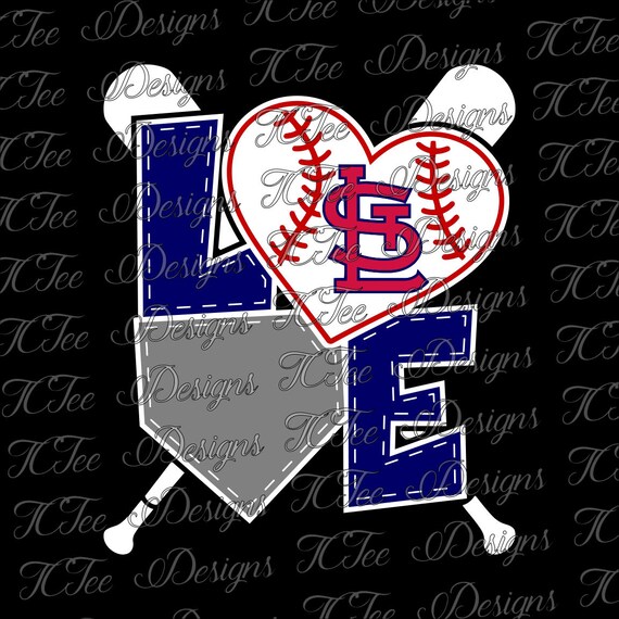 Download Love Cardinals St Louis Cardinals Baseball SVG Design
