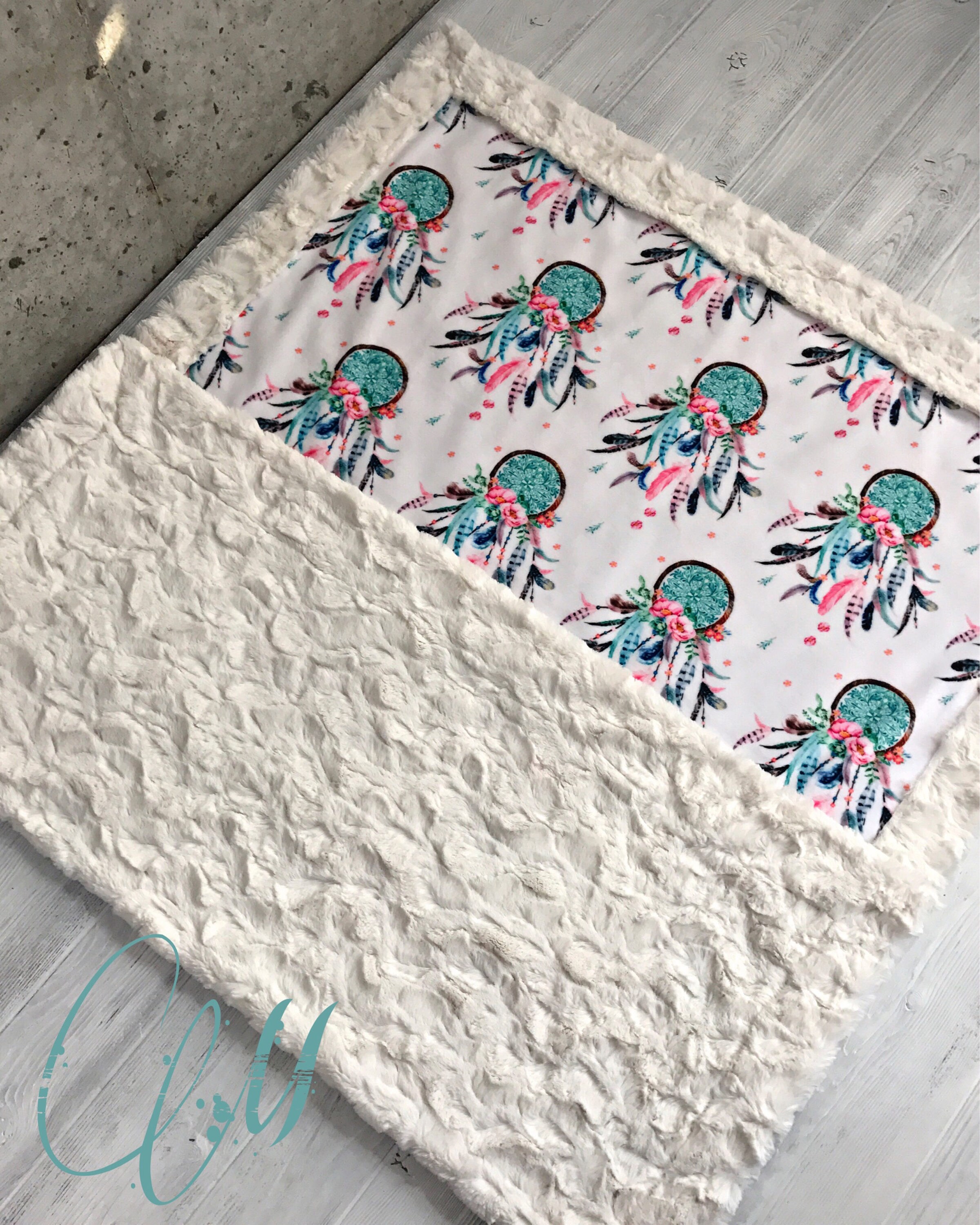 Dreamcatcher Minky Adult Blanket Baby Blanket Toddler Blanket