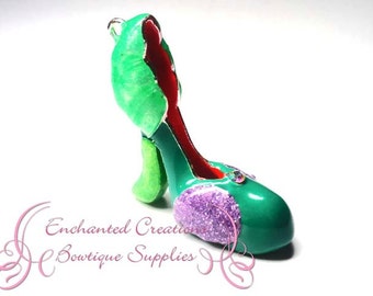 2" Little Mermaid Inspired High Heel Charm, Chunky Pendant, Keychain, Bookmark, Zipper Pull, Chunky Jewelry, Purse Charm