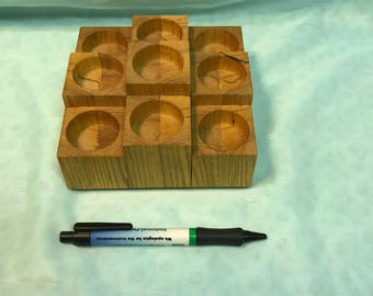 Hickory Wooden Tea Light Candle Holder - Made in Vermont