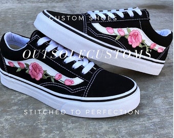 zwarte vans met rozen zwarte vans met rozen