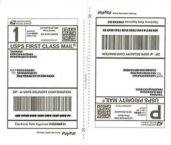 Paypal usps shipping label