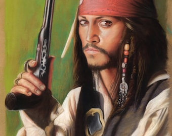 Jack Sparrow with gun Prints