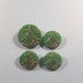 Six glass hand painted childrens buttons of cats and rabbits.