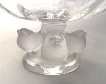 Lalique Crystal Bowl - Nogent Bowl - Lalique Crystal - Bowl with Birds