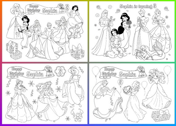 Disney Princess Birthday Party Disney Princess coloring