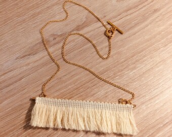 Long necklace mi ivory boho