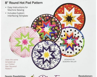Plum Easy Folded Star Hot Pad Instructions and Extra Templates