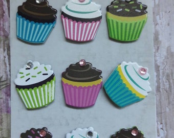 Cupcake Bling Brads Paper Craft & Scrapbooking Supplies