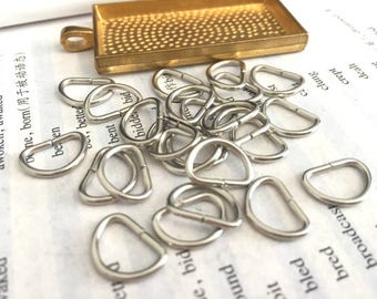 wholesale 100 Pieces /Lot silver Plated 13mmx9mm Strong D jump rings