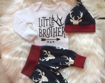 BABY BOY Coming Home Outfit/Baby Boy/Baby Shower Gift/Newborn Boy Coming Home Outfit/Baby Boy Clothes/Baby Hat/Baby Gift/Woodland/New Mom