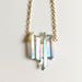 Narural Rainbow Quartz Stone Gold Necklace