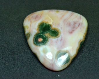 SALE 35mm trillion triangle Ocean Stone Jasper cabochon 35 by 32 by 5mm
