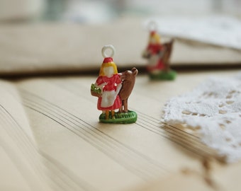 4pcs little red riding hood and wolf charms