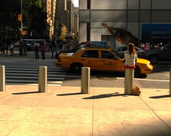 New York City photography, Urban color scene, Midtown taxi summer
