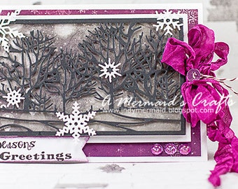 Season's Greetings Winter Scene Holiday Card