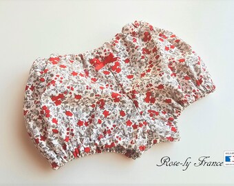 Bloomer bebeen liberty cotton red and white
