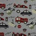 Zoom 'Emergency Services in grey' by Fabric Freedom Fat Quarter
